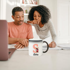 Personalised Heat Change Mug with Name & Initial – Custom 11oz Magic Mug with Text