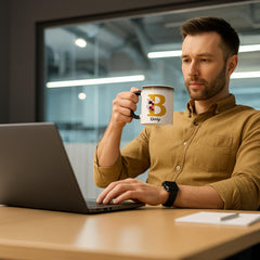 Personalised Heat Change Mug with Name & Initial – Custom 11oz Magic Mug with Text