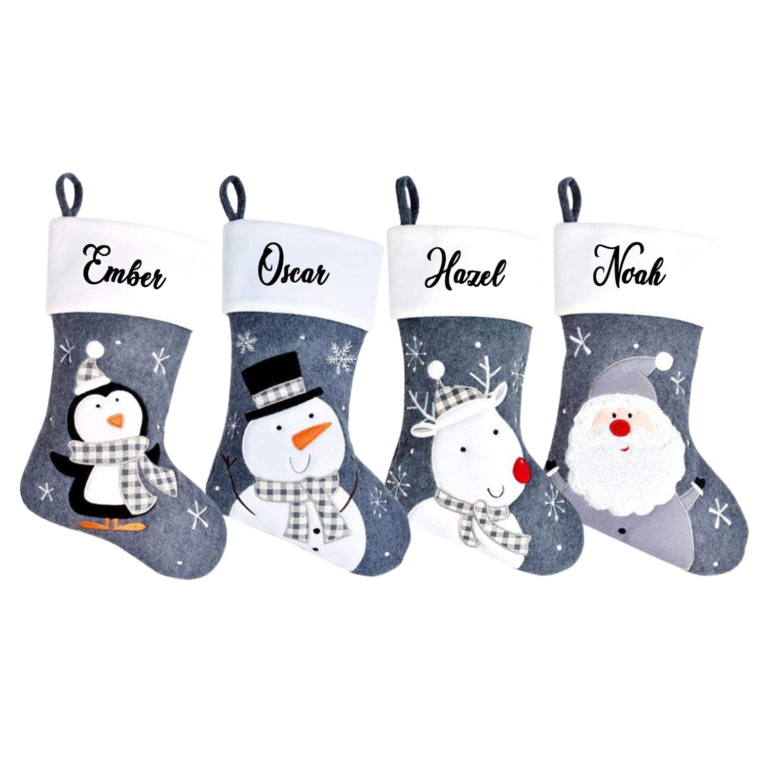 Blue Kids Christmas Stocking