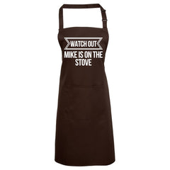 Personalised 'Watch Out' Pocket Apron | Custom Name Funny Gift | UK