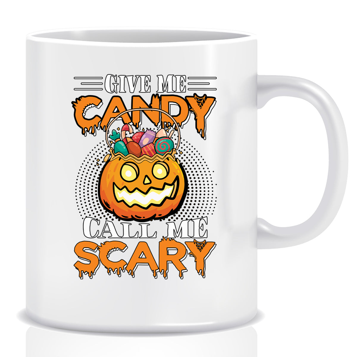 Halloween Candy Mug | Spooky Design | Personalised Gifts UK