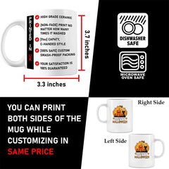 Halloween Cat Mug | Spooky Ghost Horror Gift Ceramic Mug | UK