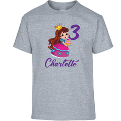 Personalised Girls T-Shirt | Custom Name & Age Girls Tops