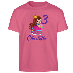 Personalised Girls T-Shirt | Custom Name & Age Girls Tops