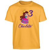 Personalised Girls T-Shirt | Custom Name & Age Girls Tops