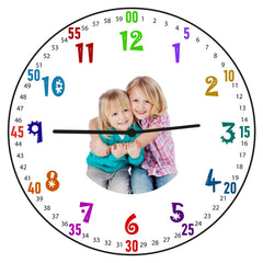 Personalised Photo Wall Clock | Custom Image & Text | UK