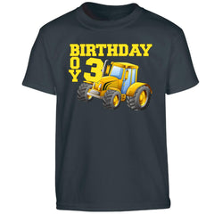 Personalised Tractor Birthday T-Shirt | Custom Age Kids Tee | UK