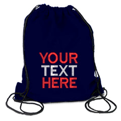 Embroidered Drawstring Bag - Customize Any Name and Text