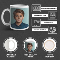 Personalised Photo Collage Mug | Custom Multi-Photo Ceramic Mug | UK