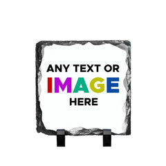 Personalised Photo 15x15cm Slate - Customised Heart and Square Slate-5