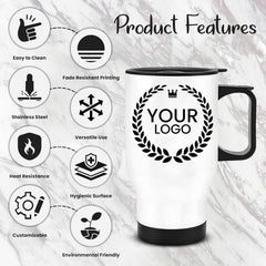 Personalised Travel Mug | Custom Photo & Text Stainless Steel Cup | UK