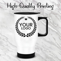 Personalised Travel Mug | Custom Photo & Text Stainless Steel Cup | UK