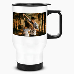 Personalised Travel Mug | Custom Photo & Text Stainless Steel Cup | UK