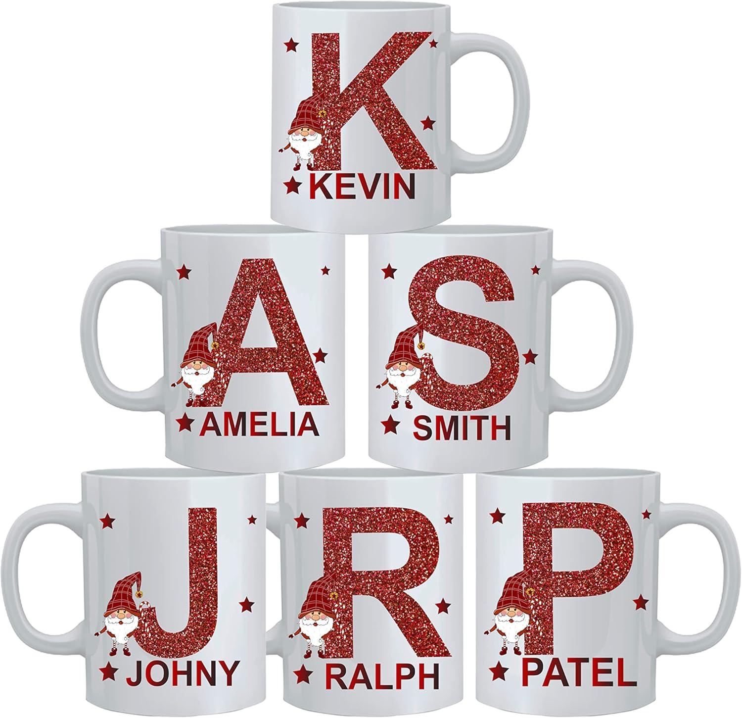 Personalised Glitter Christmas Mug