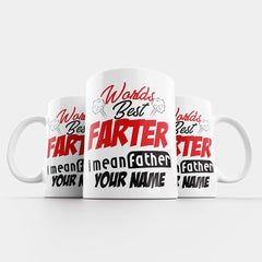 Personalised 'World's Best Farter' Mug | Funny Dad Gift | UK