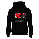 Personalised Custom Name Hoody for Kids Motorbike Design