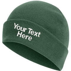 Personalised Embroidered Beanie - Any Text & Name Customize Knitted Beanie