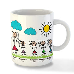 Personalised Mum & Dad Mug | Custom Family Names Ceramic Mug | UK