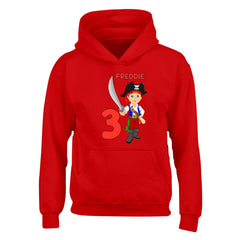 Personalised Any Name & Age Pirate Hoody - Boys Custom Hoodie