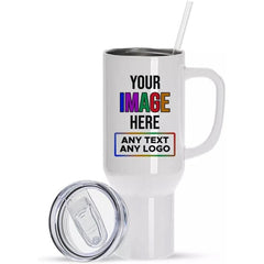 Personalised 40 Oz Tumbler with Any Text Any Image, Stainless Steel Thermal Cup