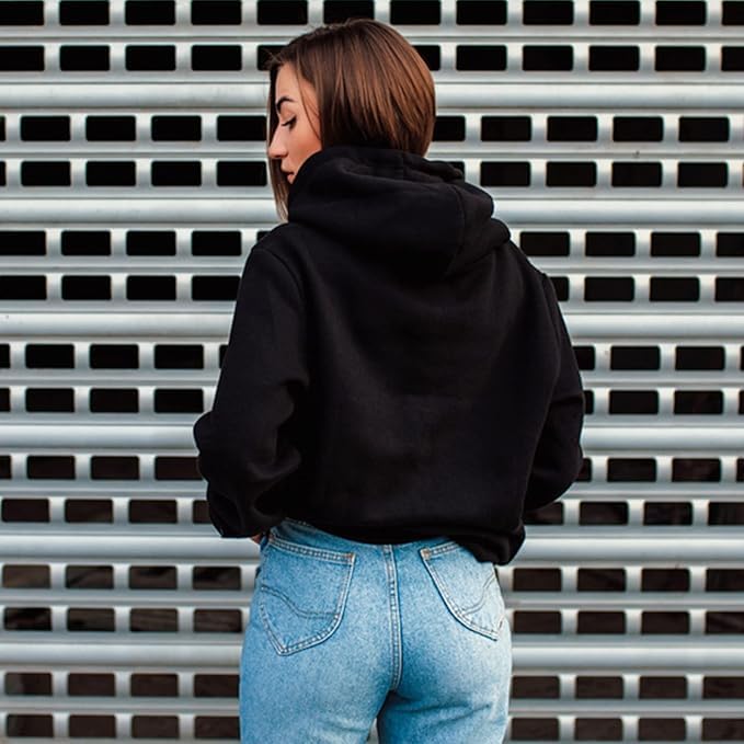 Work Hoodies For Men - Plain Black Hoodie work Jumper For Mens and Womens