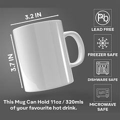 Personalised ceramic mug close-up showing print quality