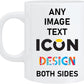 Personalised Mug with Name and Customized Text Logo Design and Picture Gift for Him and Her