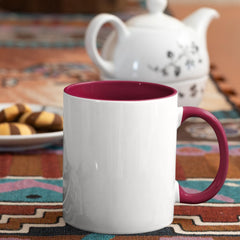Sublimation Mugs 11oz Blank with Coloured Large Handle & Inner with Box