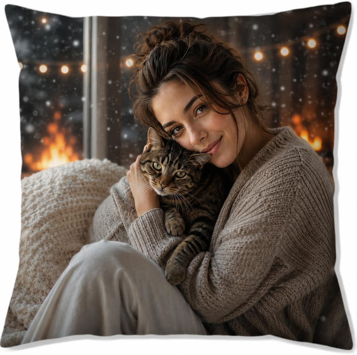 Personalised Photo Cushion | Custom Picture Pillow Cover Gift | UK