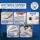 Mattress Topper | Soft & Fluffy Quilted Microfiber Mattress Protector | Firm, Foldable, Comfortable & Hypoallergenic Bed Topper