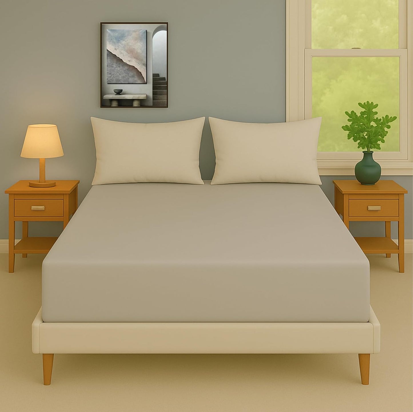 Fitted Bed Sheets | Deep Fit for Mattress Protection | Microfibre, Soft, and Durable Bed Sheets