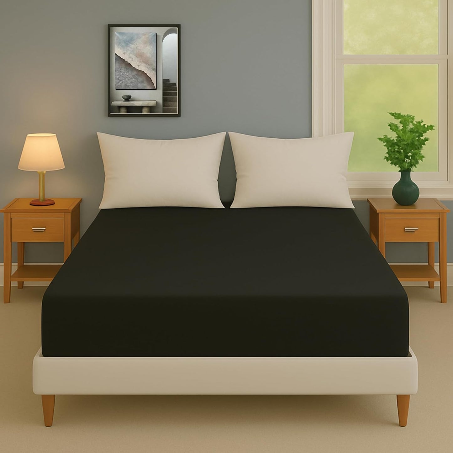 Fitted Bed Sheets | Deep Fit for Mattress Protection | Microfibre, Soft, and Durable Bed Sheets