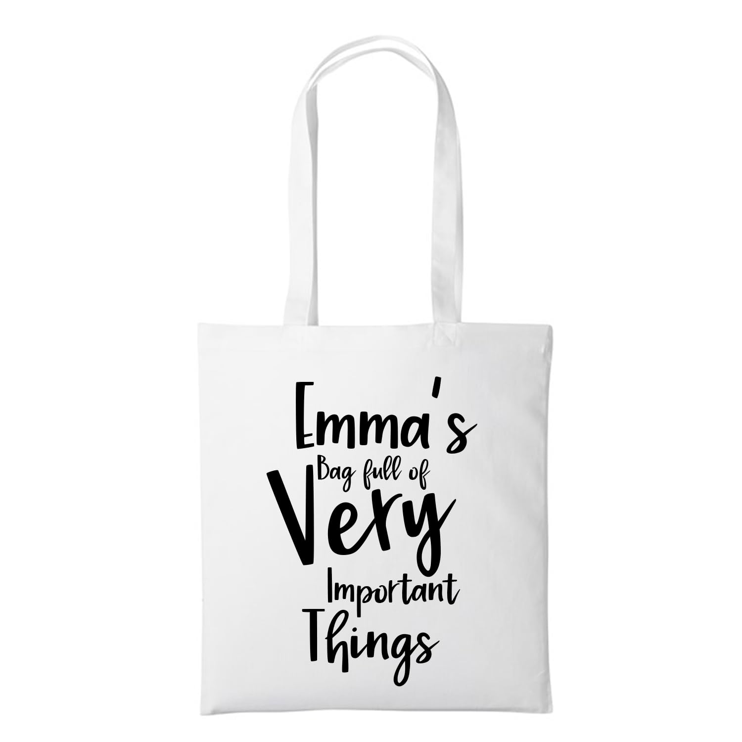 Bag full of Very Important Things Multicolor Personalised Tote bag
