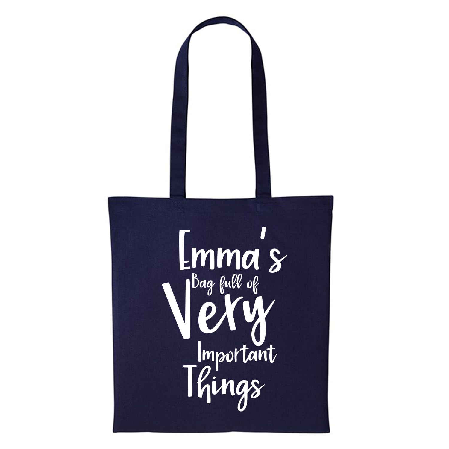 Bag full of Very Important Things Multicolor Personalised Tote bag