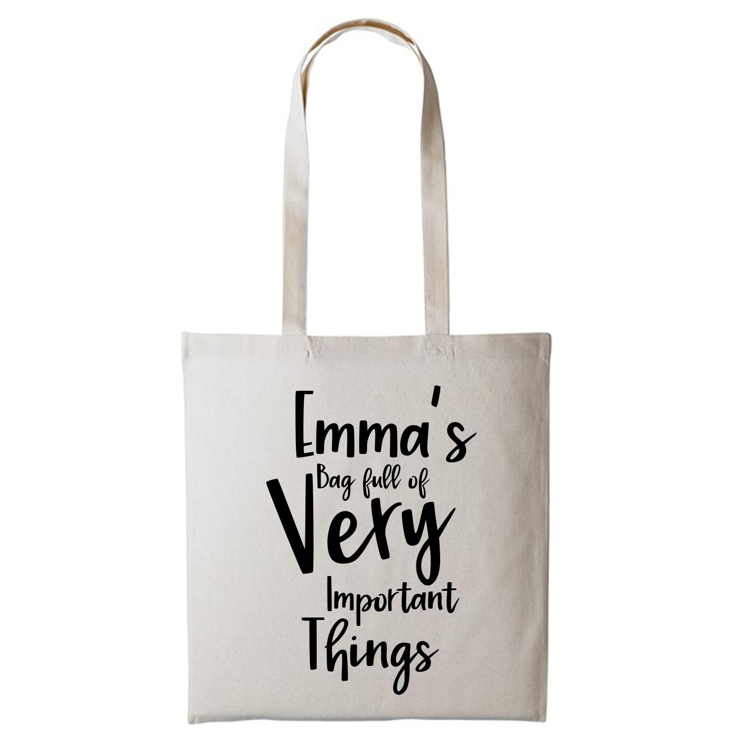Bag full of Very Important Things Multicolor Personalised Tote bag