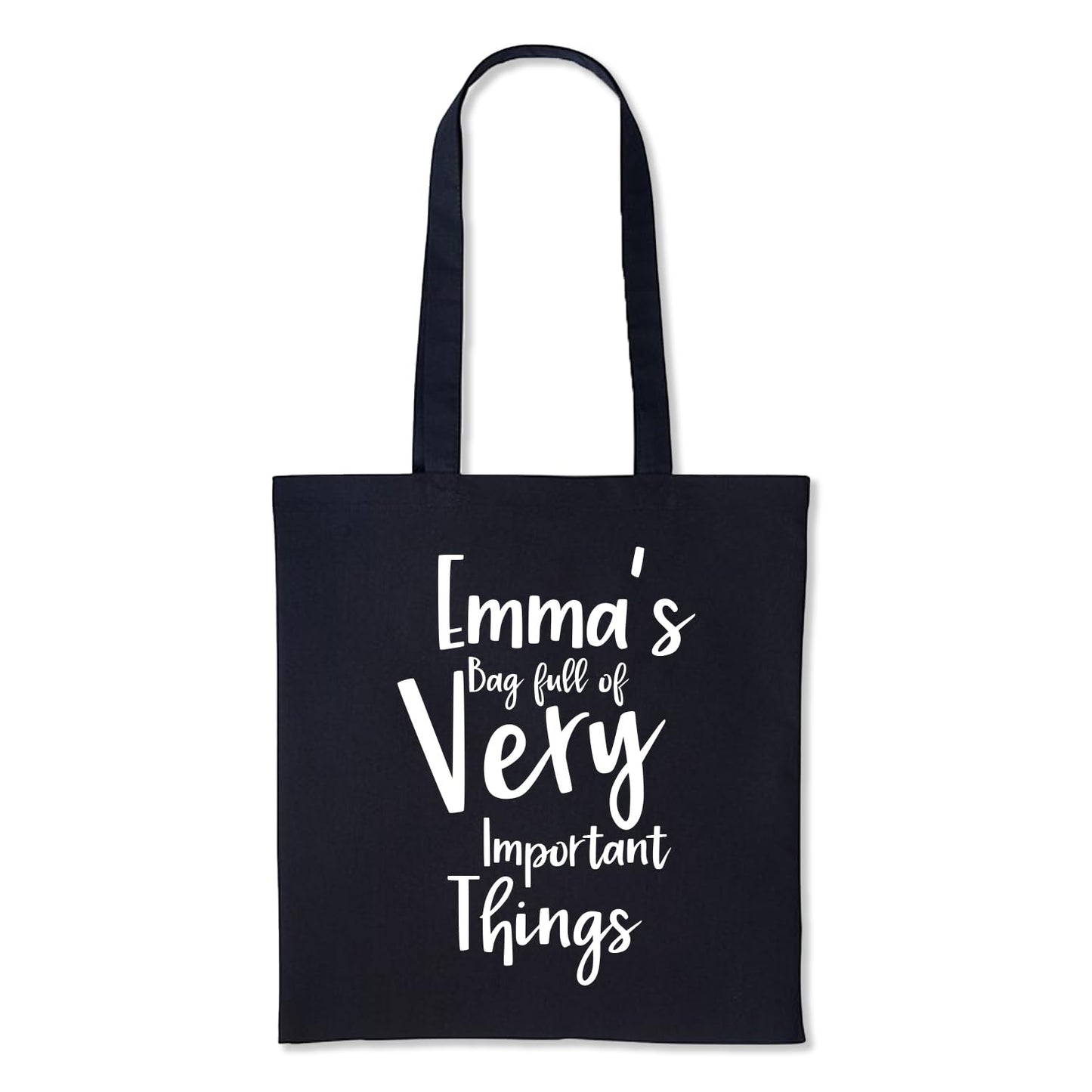 Bag full of Very Important Things Multicolor Personalised Tote bag