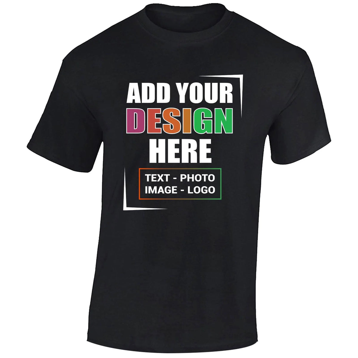 Personalised Men's T-Shirt | Custom Photo, Text & Logo Tee | UK