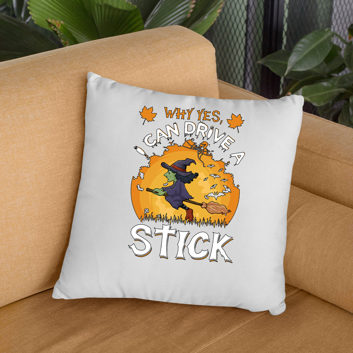 Halloween Flaying Witch Cushion Cover | Spooky Scary Halloween Gift