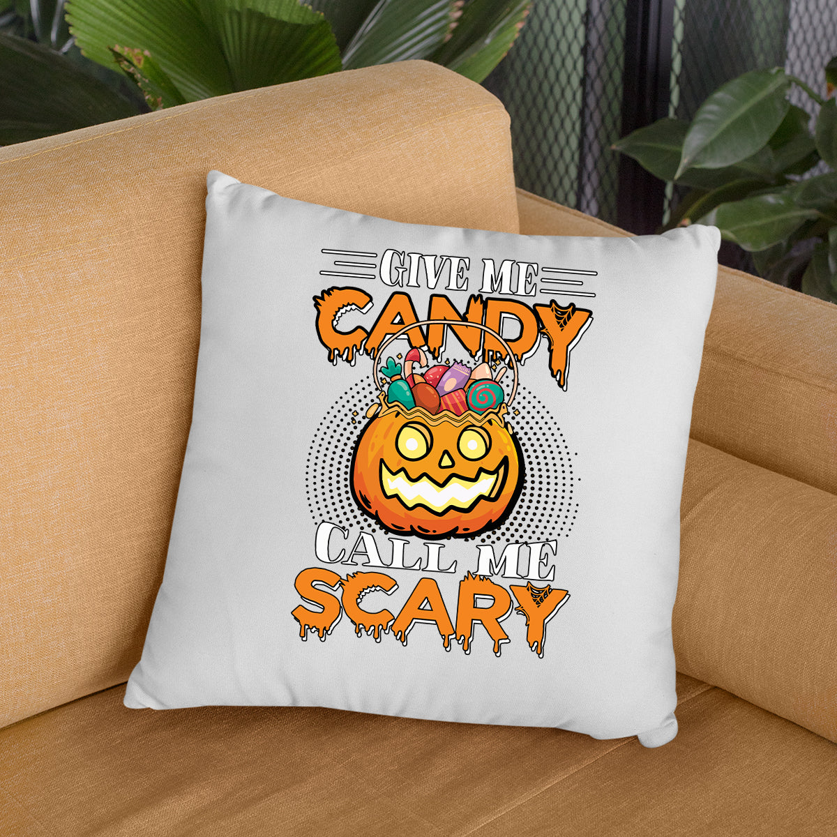 Halloween Candy Scary Cushion Cover | Spooky Scary Halloween Gift