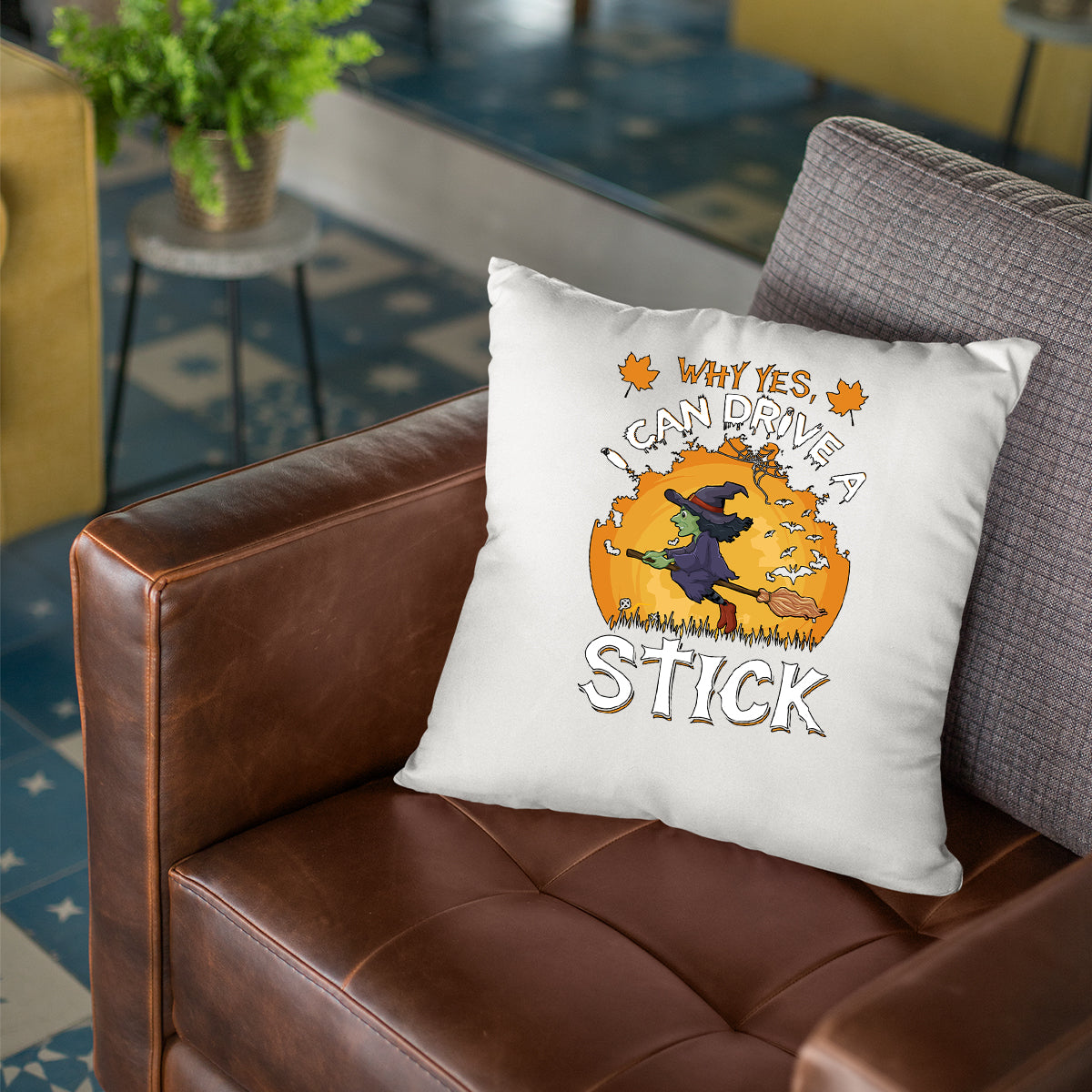 Halloween Flaying Witch Cushion Cover | Spooky Scary Halloween Gift