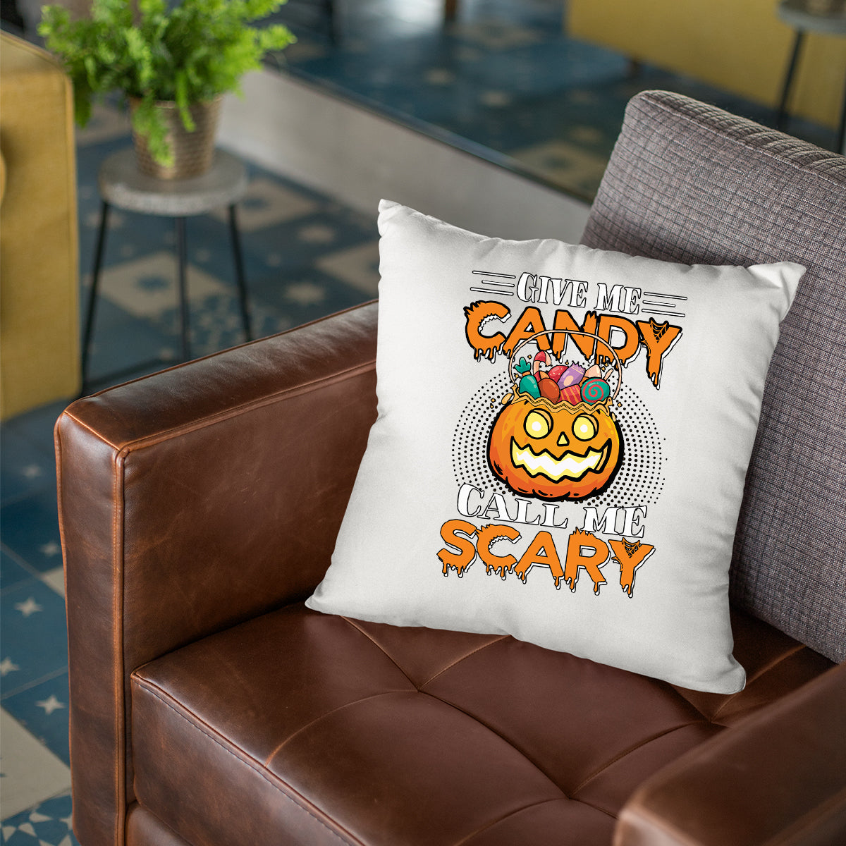 Halloween Candy Scary Cushion Cover | Spooky Scary Halloween Gift
