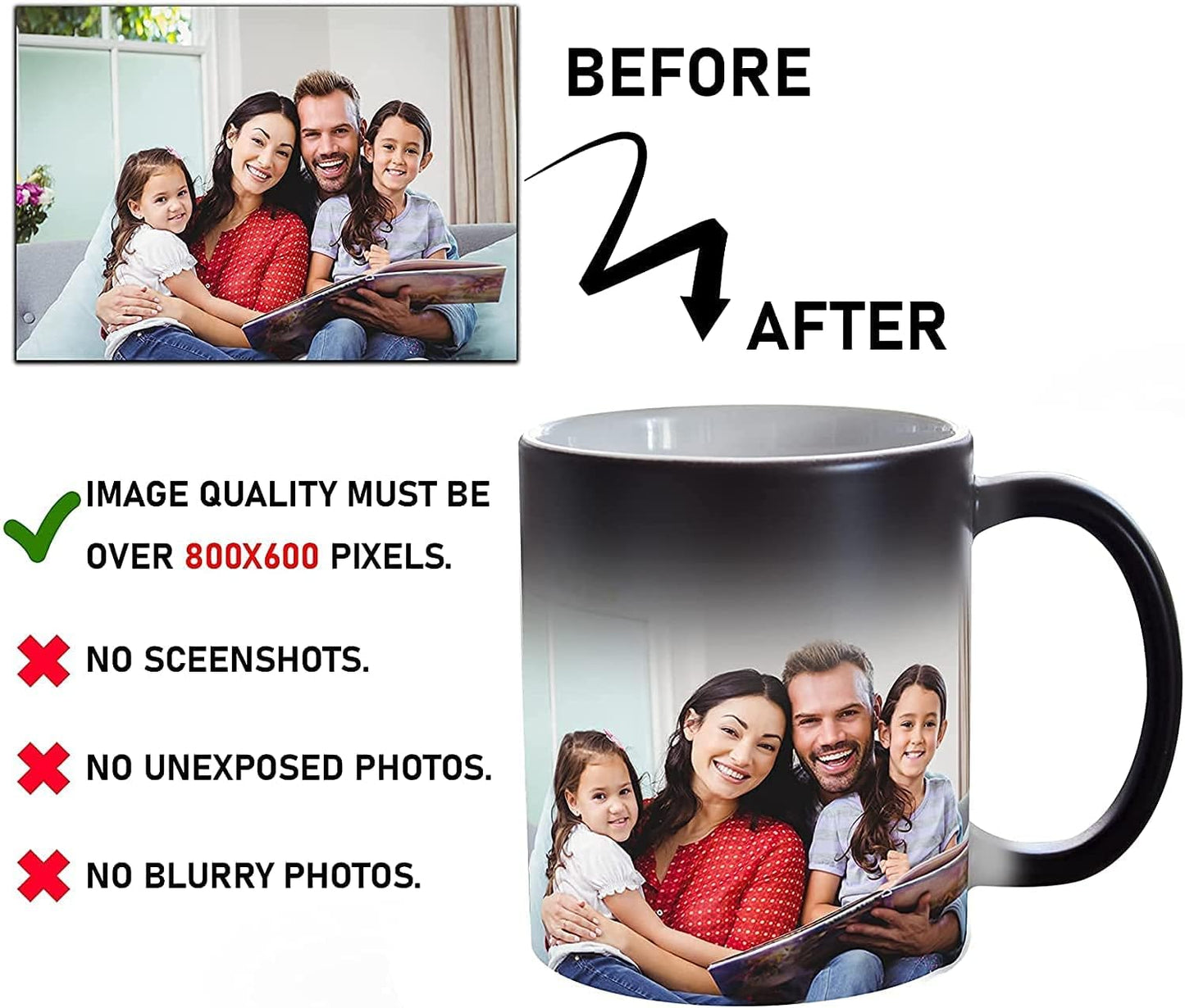 Personalised Colour Changing Mug - Magic Mug Print Any Custom Photo-2