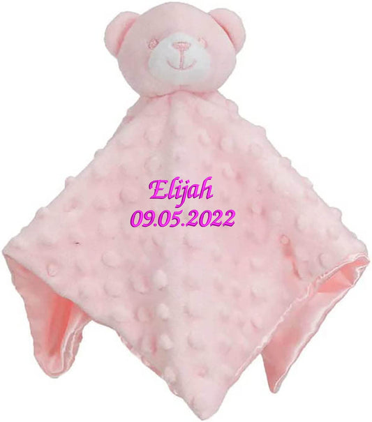 Embroidered Personalised Blankets for Babies Boys and Girls