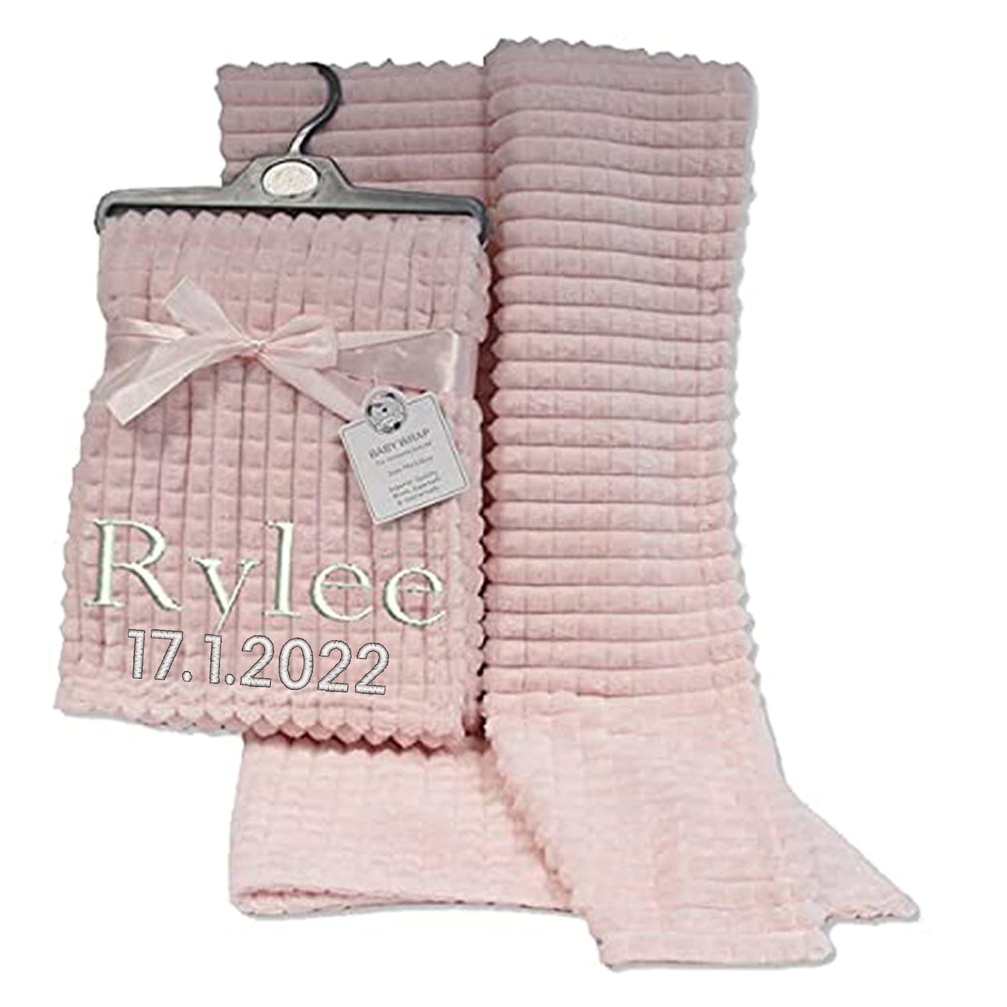 Embroidered Personalised Blankets for Babies Boys and Girls