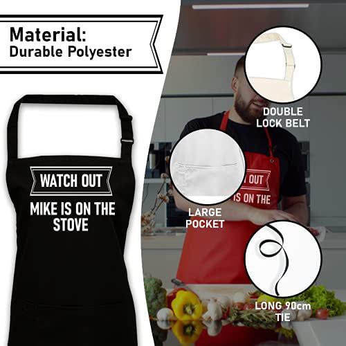 Watch Out Personalised Pocket Apron - Customize Apron