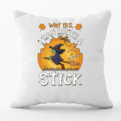 Flying Witch Cushion Cover | Spooky Halloween Decor | Personalised Gifts UK