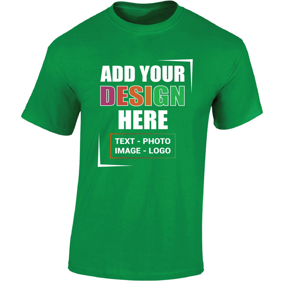 Personalised Men's T-Shirt | Custom Photo, Text & Logo Tee | UK