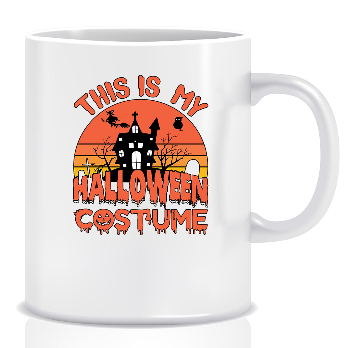 Halloween Mug | Pumpkin Ghost Design | Personalised Gifts UK