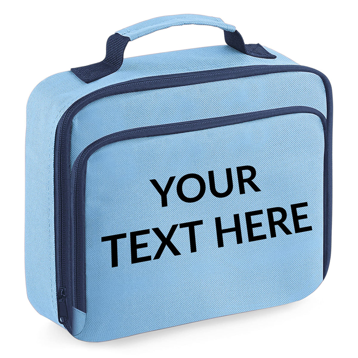 Personalised Any Text Insulated School Lunch Bag for Boys and Girls