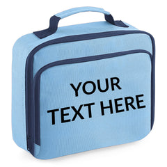 Personalised Any Text Insulated School Lunch Bag for Boys and Girls